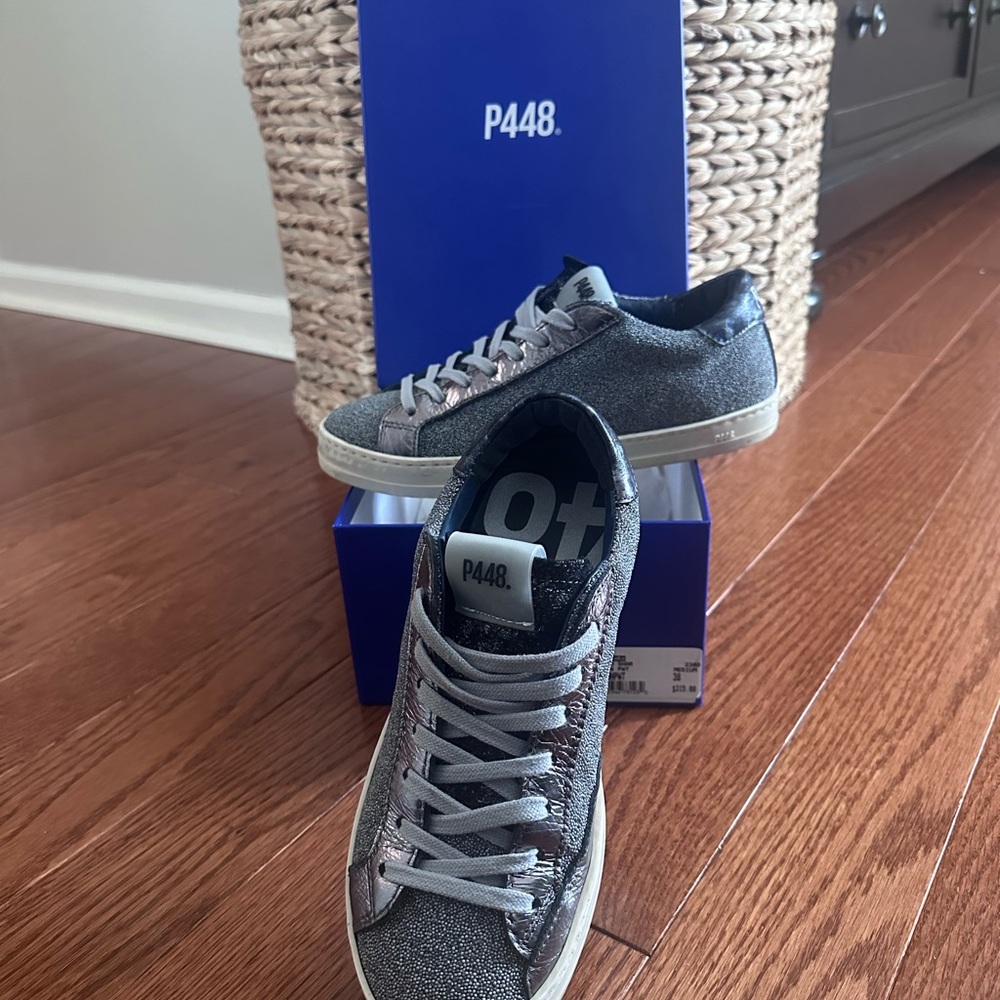 P448 Charcoal and White Sneakers